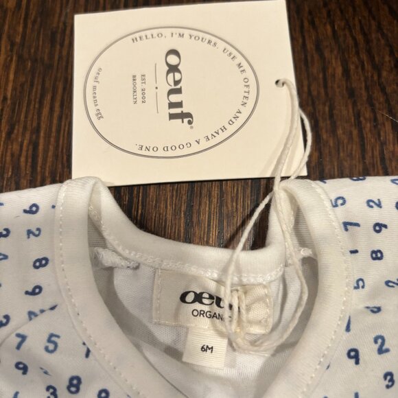 OUEF Infant set: Cream with Blue Infant onesie + Swaddle - Picture 10 of 15